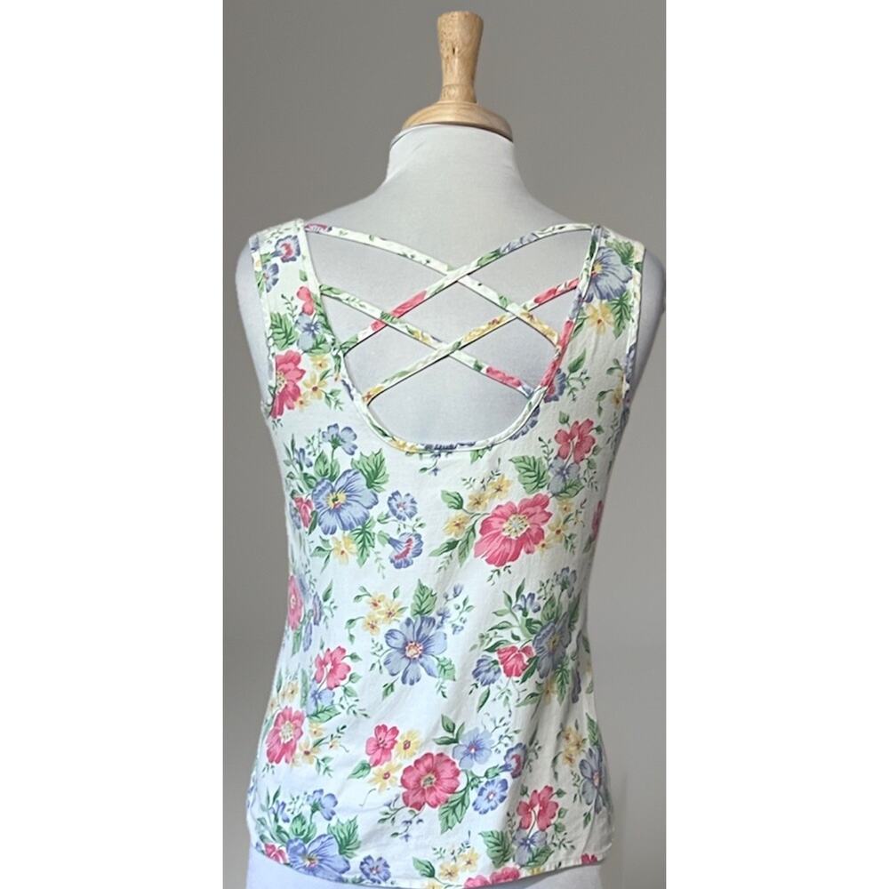 Thats Me Womens M Fairy Cottagecore Floral Vintage 90s Strappy Tank Top